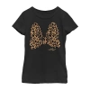 Fifth Sun Little & Big Kid Girls Crew Neck Short Sleeve Slim Fit Minnie Mouse Graphic T-shirt In Black