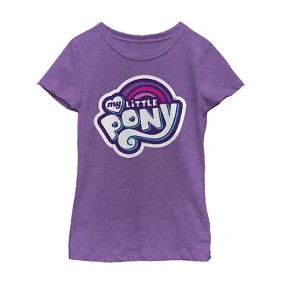 Fifth Sun Little & Big Kid Girls Crew Neck Short Sleeve Slim Fit My Little Pony Graphic T-shirt In Purple