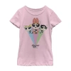 Fifth Sun Little & Big Kid Girls Crew Neck Short Sleeve Slim Fit Powerpuff Girls Graphic T-shirt In Pink