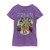 Fifth Sun Little & Big Kid Girls Crew Neck Short Sleeve Slim Fit Scooby Doo Graphic T-shirt In Purple
