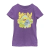 Fifth Sun Little & Big Kid Girls Crew Neck Short Sleeve Slim Fit Winnie The Pooh Graphic T-shirt In Purple