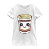 Fifth Sun Maruchan Little & Big Kid Girls Crew Neck Short Sleeve Regular Fit Graphic T-shirt In White