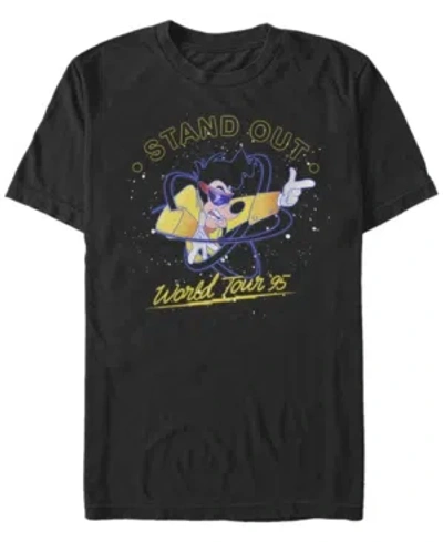 Fifth Sun Men's A Goofy Movie Above The Crowd Short Sleeve T-shirt In Black