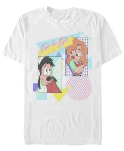 Fifth Sun Men's A Goofy Movie Eye To Eye 80's Short Sleeve T-shirt In White