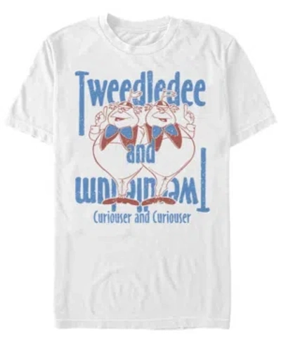 Fifth Sun Men's Alice In Wonderland Tweedles Short Sleeve T-shirt In White