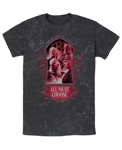 Fifth Sun Men's All Must Choose House Of The Dragon Mineral Wash Graphic T-shirt In Gray