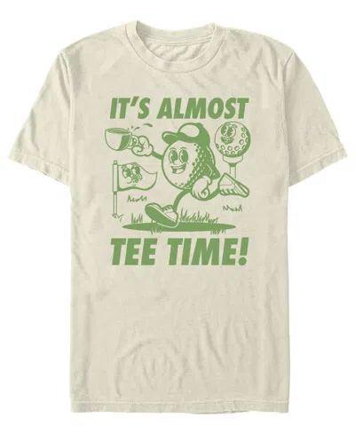 Fifth Sun Men's Almost Tee Time Golf Graphic T-shirt In Ivory