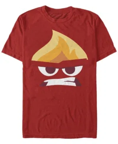 Fifth Sun Men's Angry Face Short Sleeve Crew T-shirt In Red