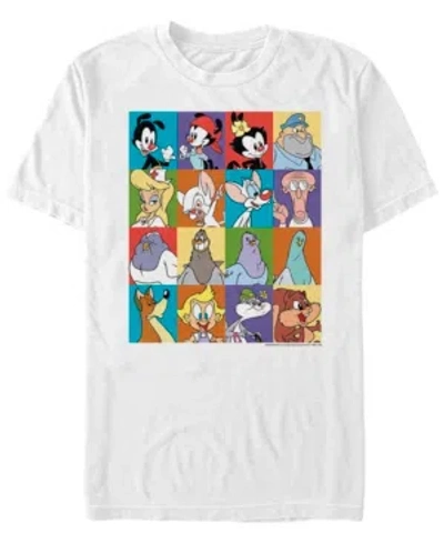 Fifth Sun Men's Animaniacs Animated Series Character Boxes Short Sleeve T-shirt In White