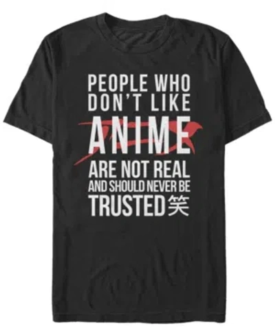 Fifth Sun Men's Anime People Short Sleeve Crew T-shirt In Black