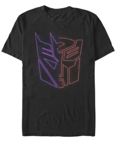 Fifth Sun Men's Autobot Holographic Short Sleeve Crew T-shirt In Black