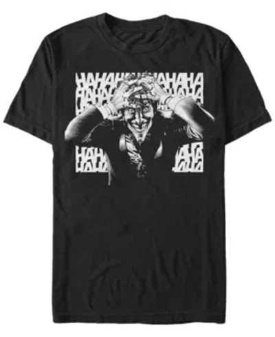 Fifth Sun Men's Batman Haha Clown Short Sleeve T-shirt In Black