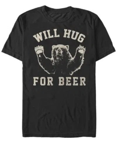 Fifth Sun Men's Beer Hugs Short Sleeve Crew T-shirt In Black