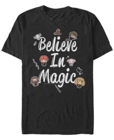 Fifth Sun Men's Believe In Magic Short Sleeve Crew T-shirt In Black