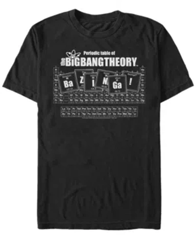Fifth Sun Men's Big Bang Theory Period Table Of Bazinga Short Sleeve T-shirt In Black