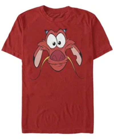 Fifth Sun Men's Big Face Mushu Short Sleeve Crew T-shirt In Red