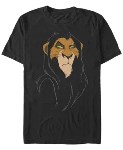 Fifth Sun Men's Big Face Scar Short Sleeve Crew T-shirt In Black