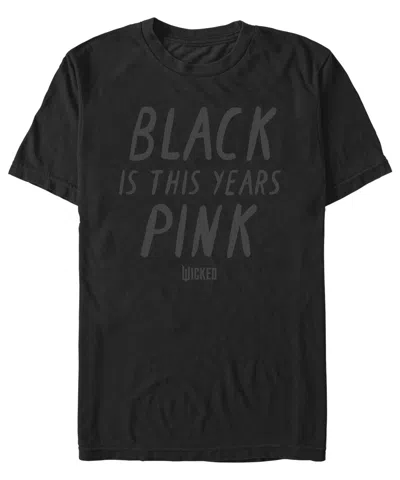 Fifth Sun Men's Black Is Pink Short Sleeve T-shirt