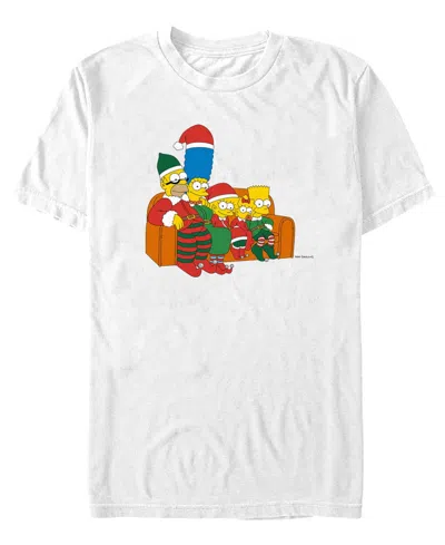 Fifth Sun Men's Christmas Couch Graphic T-shirt In White