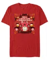 Fifth Sun Men's Christmas Demodog Short Sleeve T-shirt In Red