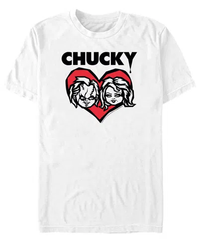 Fifth Sun Men's Chucky Heart Short Sleeve T-shirt In White
