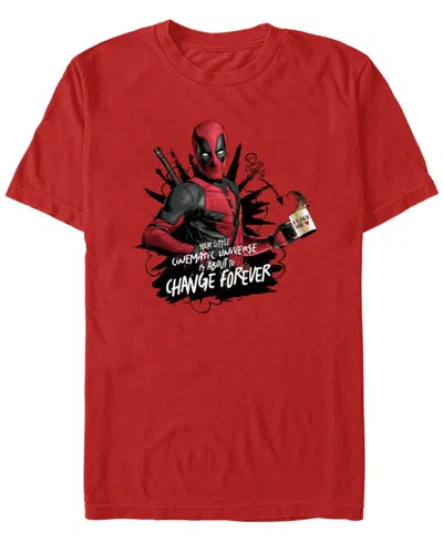 Fifth Sun Mens Cinematic Universe Change Forever Short Sleeve T-shirt In Red