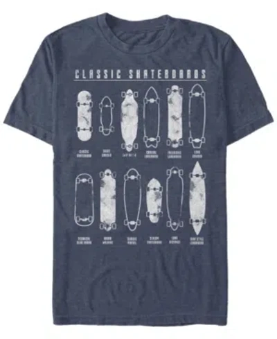 Fifth Sun Men's Classic Skate Short Sleeve Crew T-shirt In Navy Heather
