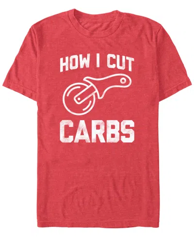 Fifth Sun Men's Cuttin Carbs Short Sleeve T-shirt In Red