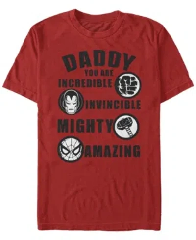 Fifth Sun Men's Dad List Short Sleeve Crew T-shirt In Red