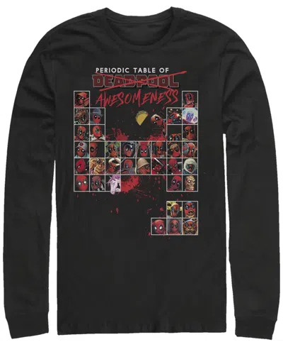 Fifth Sun Men's Deadpool Periodic Long Sleeve T-shirt In Black