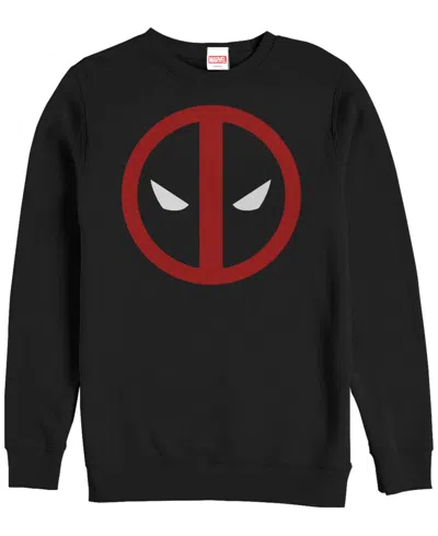 Fifth Sun Mens Deadpool Straightaway Crew Fleece Pullover In Black