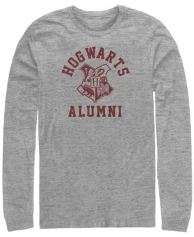 Fifth Sun Men's Deathly Hallows 2 Hog Alum Long Sleeve Crew T-shirt In Athletic Heather