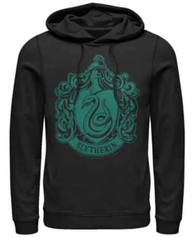 Fifth Sun Men's Deathly Hallows 2 Simple Slytherin Fleece Hoodie In Black
