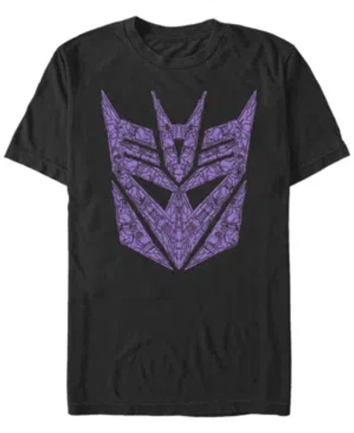 Fifth Sun Men's Detail Decepticon Short Sleeve Crew T-shirt In Black