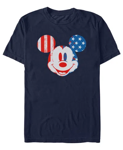 Fifth Sun Men's Dis Mickey Flag Face Graphic T-shirt In Blue