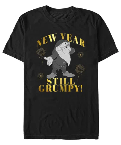 Fifth Sun Men's Disney Princesses New Year Still Grumpy Short Sleeves T-shirt In Black