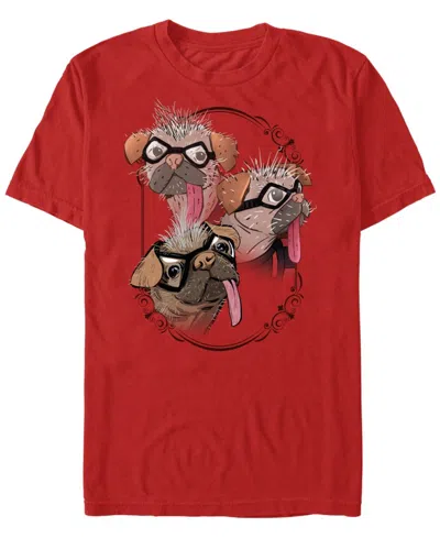 Fifth Sun Mens Dogpool Three Faces Short Sleeve T-shirt In Red