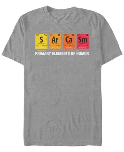 Fifth Sun Men's Elements Of Humor Short Sleeve Crew T-shirt In Gray