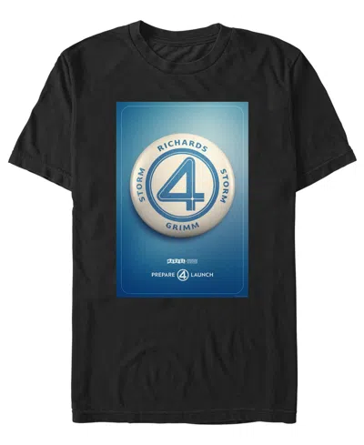 Fifth Sun Men's Fantastic 4 First Steps Short Sleeve T-shirt In Black