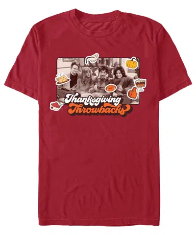 Fifth Sun Men's Friends Thanksgiving Throwback Short Sleeves T-shirt In Cardinal