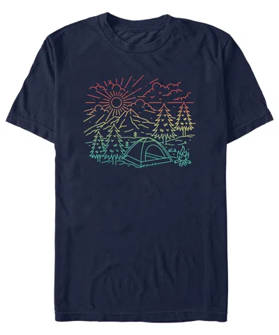 Fifth Sun Men's Generic Additude Camp Short Sleeves T-shirt In Navy