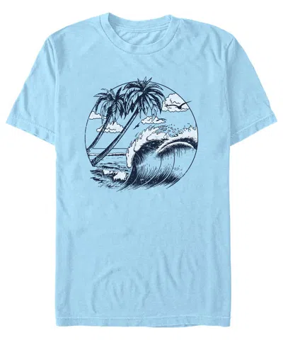 Fifth Sun Men's Generic Additude Crash Short Sleeves T-shirt In Light Blue