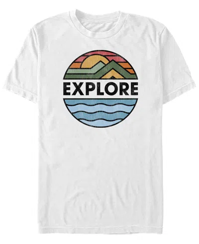Fifth Sun Men's Generic Additude Explore Back Short Sleeves T-shirt In White