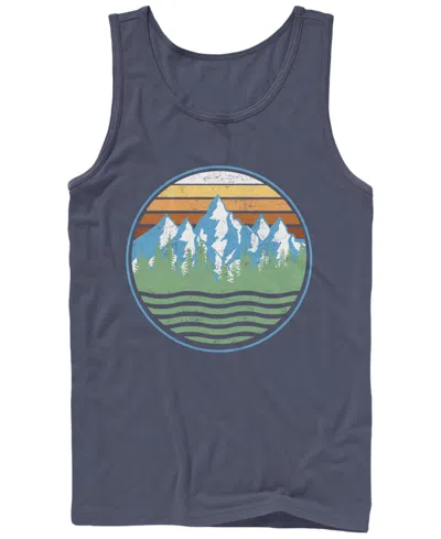 Fifth Sun Men's Generic Additude Mountain Bright's Sleeveless Tank In Navy