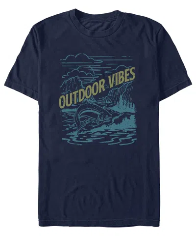 Fifth Sun Men's Generic Additude Vibes Short Sleeves T-shirt In Navy