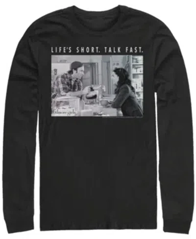 Fifth Sun Men's Gilmore Girls Tv Diner Photobox Long Sleeve Crew T-shirt In Black