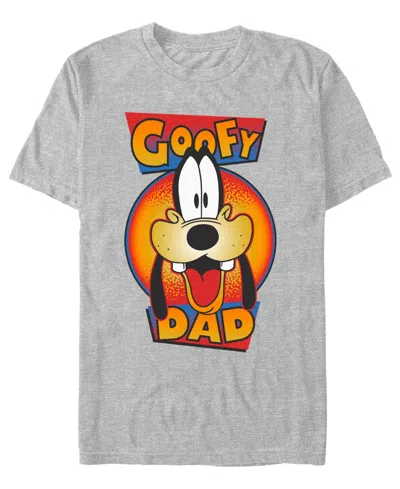 Fifth Sun Men's Goofy Dad Mickey Short Sleeve T-shirt In Gray
