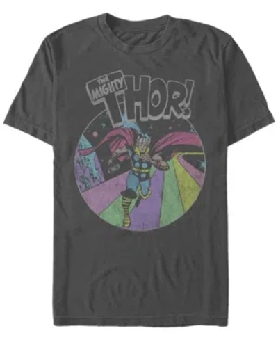 Fifth Sun Men's Grunge Thor Short Sleeve Crew T-shirt In Charcoal