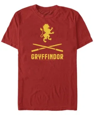 Fifth Sun Men's Gryffindor Icons Short Sleeve Crew T-shirt In Red