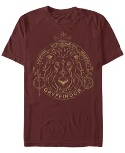 Fifth Sun Men's Gryffindor Symbol Short Sleeve Crew T-shirt In Brown